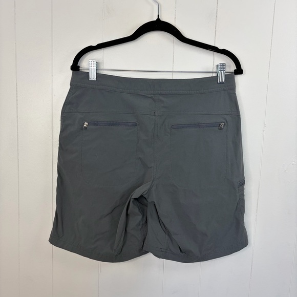 LL Bean Trek Trail Shorts Gray Womens Mid Rise Bermuda Hiking Camping size 10 - Picture 4 of 12